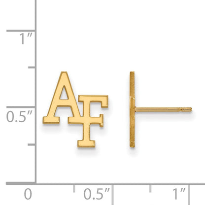 Vergoldet Sterlingsilber Logoart Vereinigt Staaten Luft Kraft Akademie A F Klein Ohrstecker