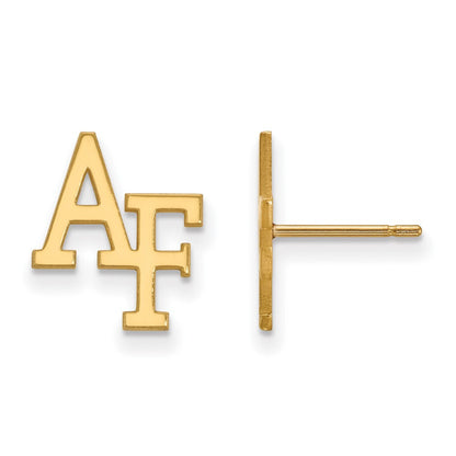Vergoldet Sterlingsilber Logoart Vereinigt Staaten Luft Kraft Akademie A F Klein Ohrstecker