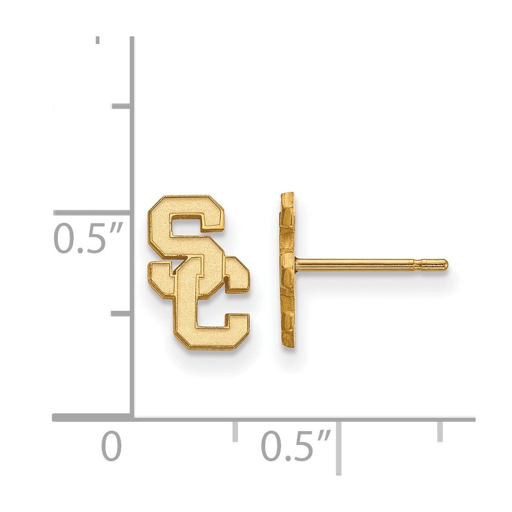Vergoldet Sterlingsilber University Of Southern California S C Extra Klein Ohrstecker