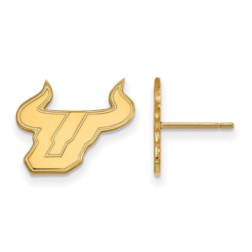 Vergoldet Sterlingsilber Logoart University Of South Florida Bull Klein Ohrstecker