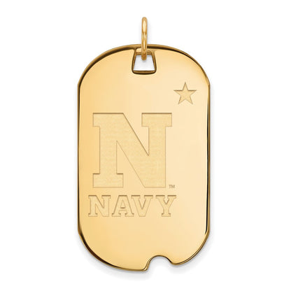 10K Gelbgold Logoart Us Naval Akademie Groß Erkennungsmarke Anhänger