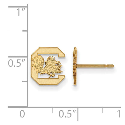 10K Gelbgold Logoart University Of South Carolina Extra Klein Ohrstecker