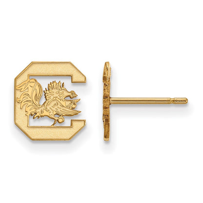 10K Gelbgold Logoart University Of South Carolina Extra Klein Ohrstecker