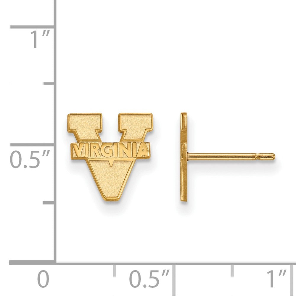10K Gelbgold Logoart University Of Virginia Extra Klein Ohrstecker