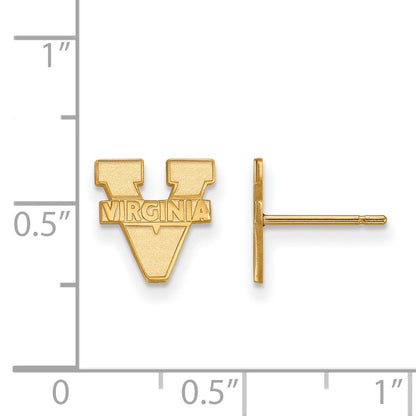 10K Gelbgold Logoart University Of Virginia Extra Klein Ohrstecker