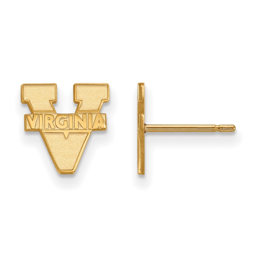 10K Gelbgold Logoart University Of Virginia Extra Klein Ohrstecker