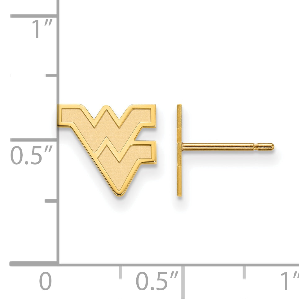 14K Gelbgold Logoart West Virginia University W V Extra Klein Ohrstecker
