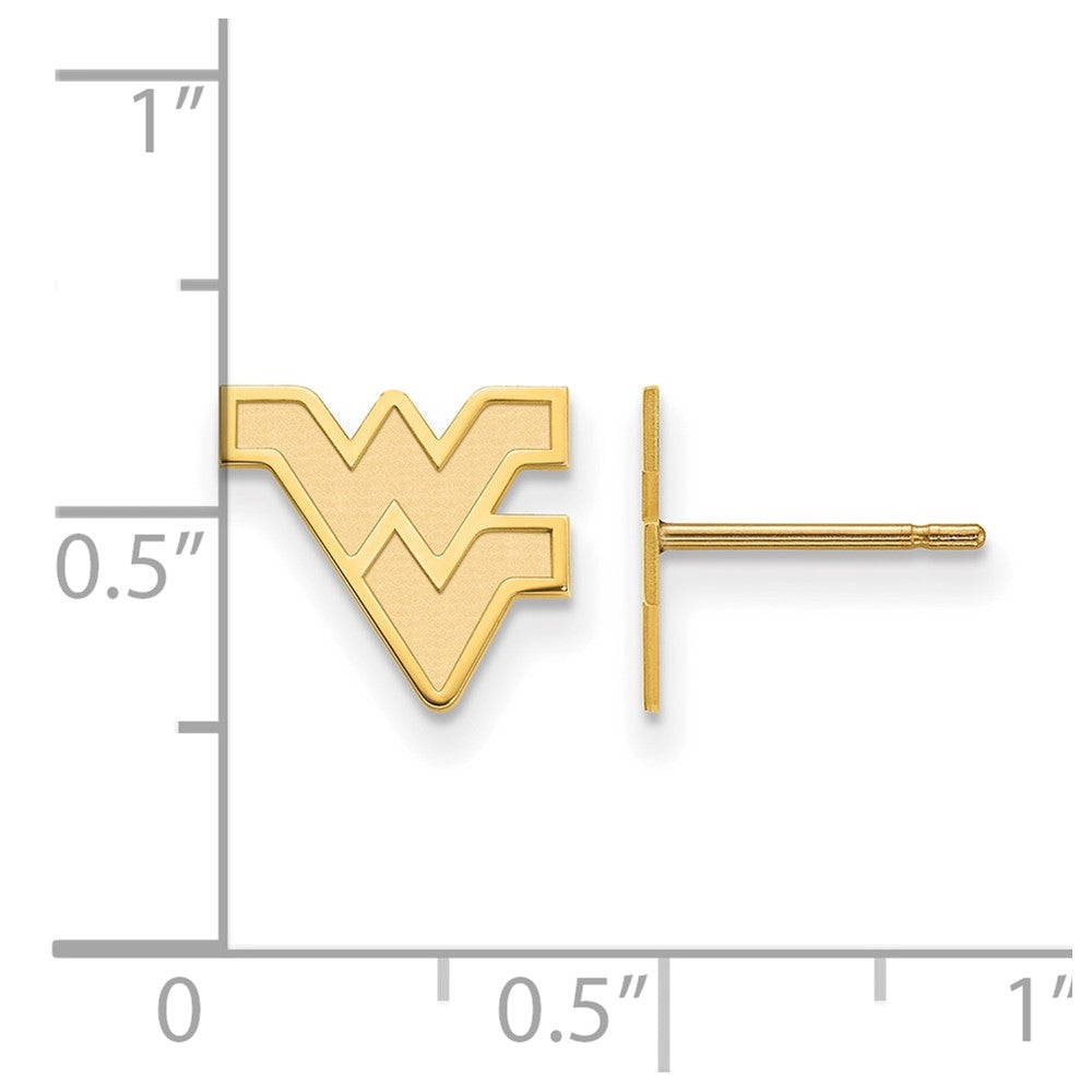 10K Gelbgold Logoart West Virginia University W V Extra Klein Ohrstecker