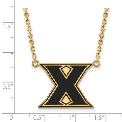 Vergoldet Sterlingsilber Logoart Xavier University Buchstabe X Groß Emailliert Anhänger 18 Zoll Halskette