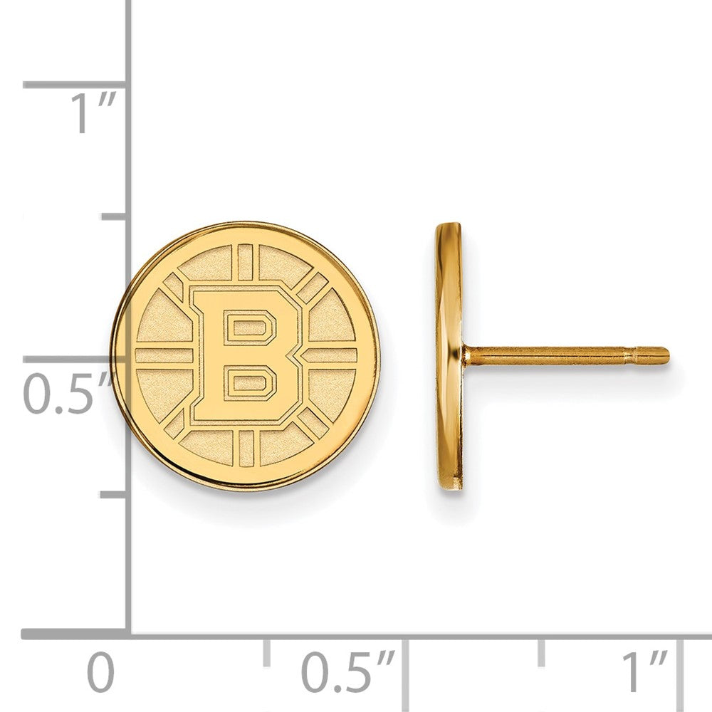 10K Gelbgold Nhl Logoart Boston Bruins Klein Ohrstecker