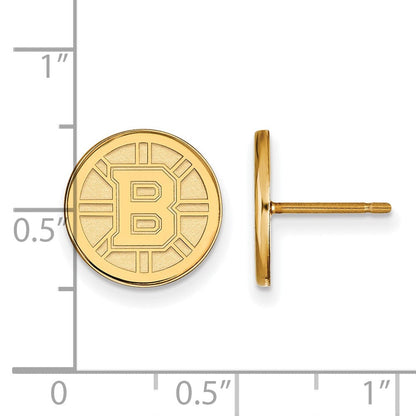 10K Gelbgold Nhl Logoart Boston Bruins Klein Ohrstecker