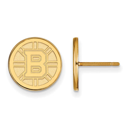 10K Gelbgold Nhl Logoart Boston Bruins Klein Ohrstecker
