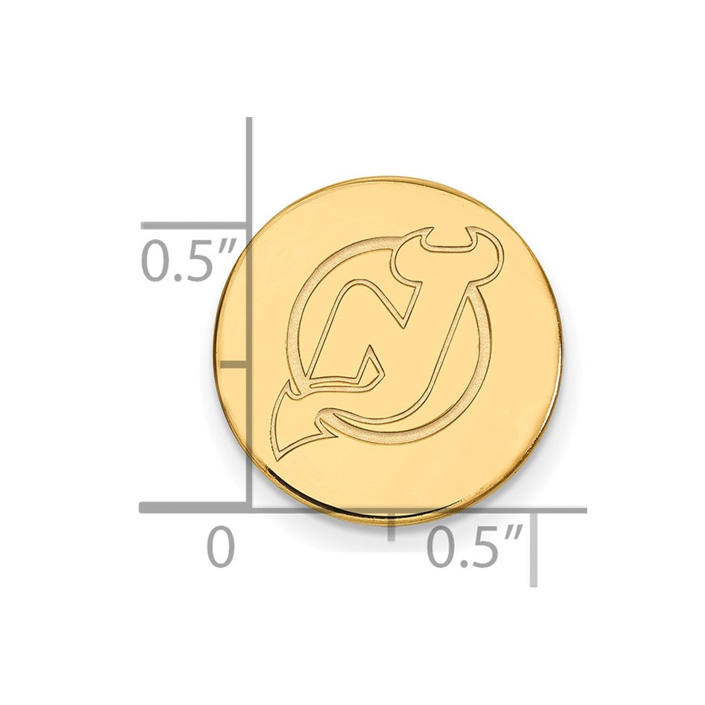 14K Gelbgold Gold Nhl Logoart New Trikot Devils Anstecknadel