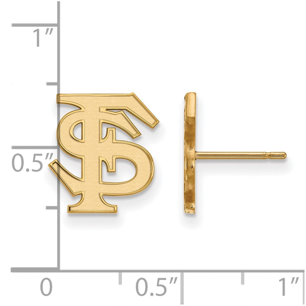 10K Gelbgold Logoart Florida State University F S Klein Ohrstecker