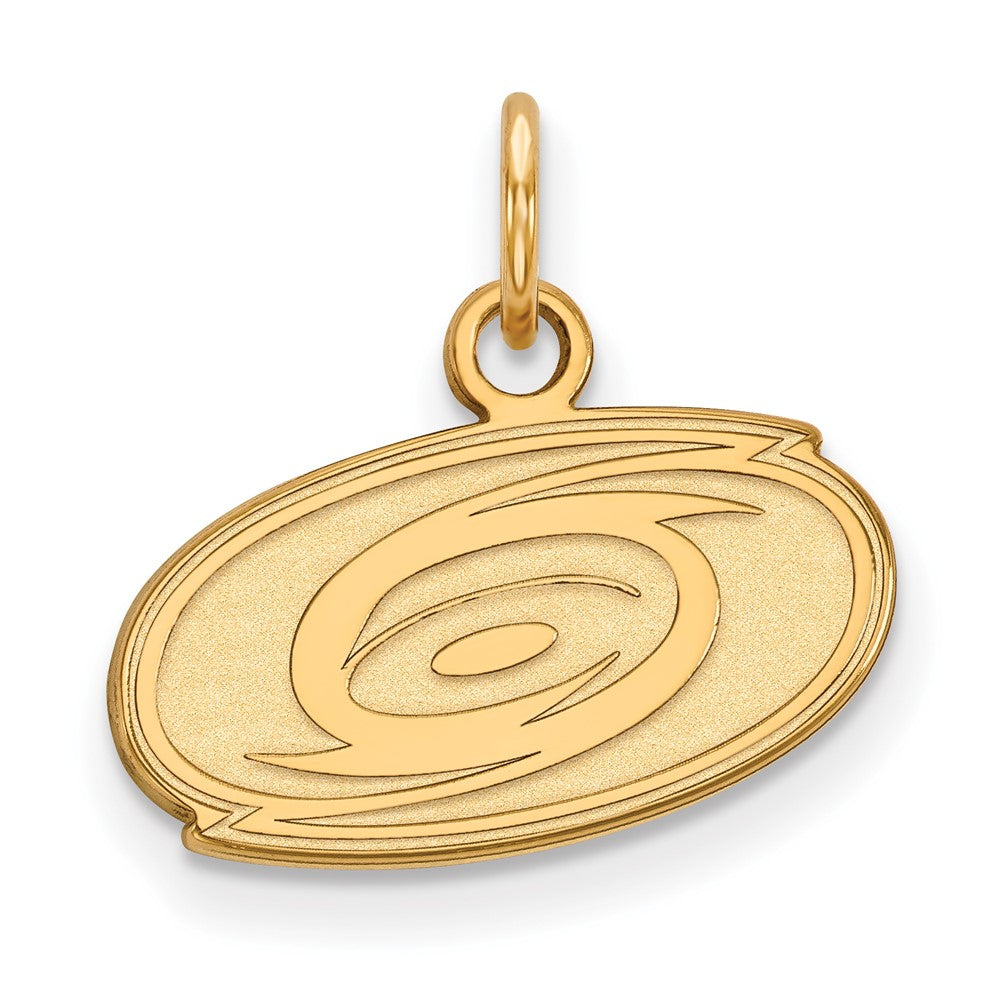 10K Gelbgold Nhl Logoart Carolina Hurricanes Extra Klein Anhänger