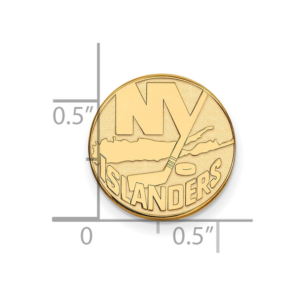 14K Gelbgold Gold Nhl Logoart New York Islanders Anstecknadel