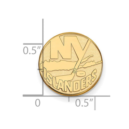 14K Gelbgold Gold Nhl Logoart New York Islanders Anstecknadel