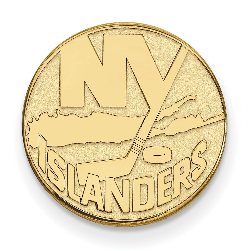 14K Gelbgold Gold Nhl Logoart New York Islanders Anstecknadel