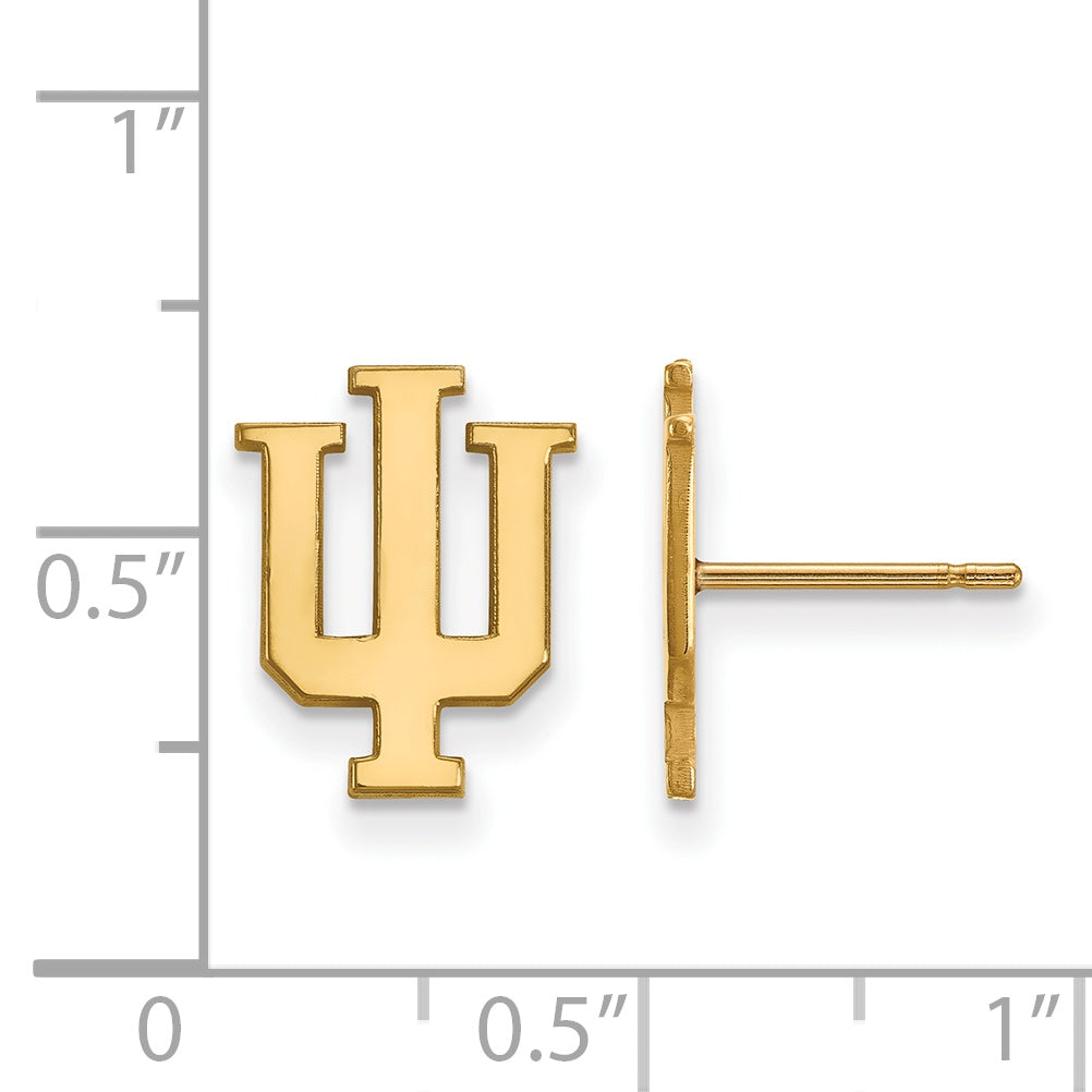 10K Gelbgold Logoart Indiana University I U Klein Ohrstecker