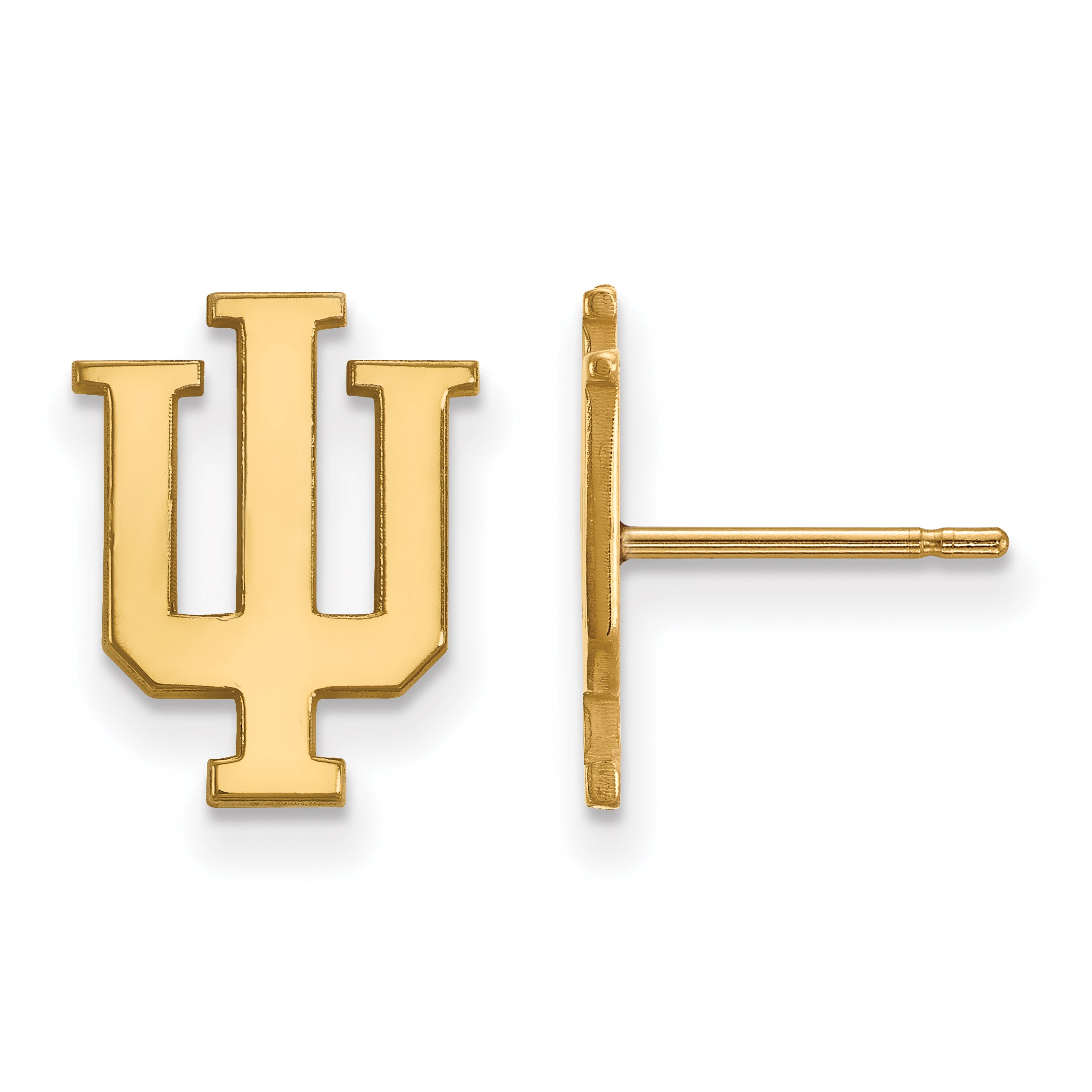 14K Gelbgold Logoart Indiana University I U Klein Ohrstecker