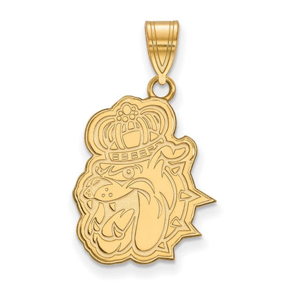 10K Gelbgold Logoart James Madison University Duke Hund Groß Anhänger