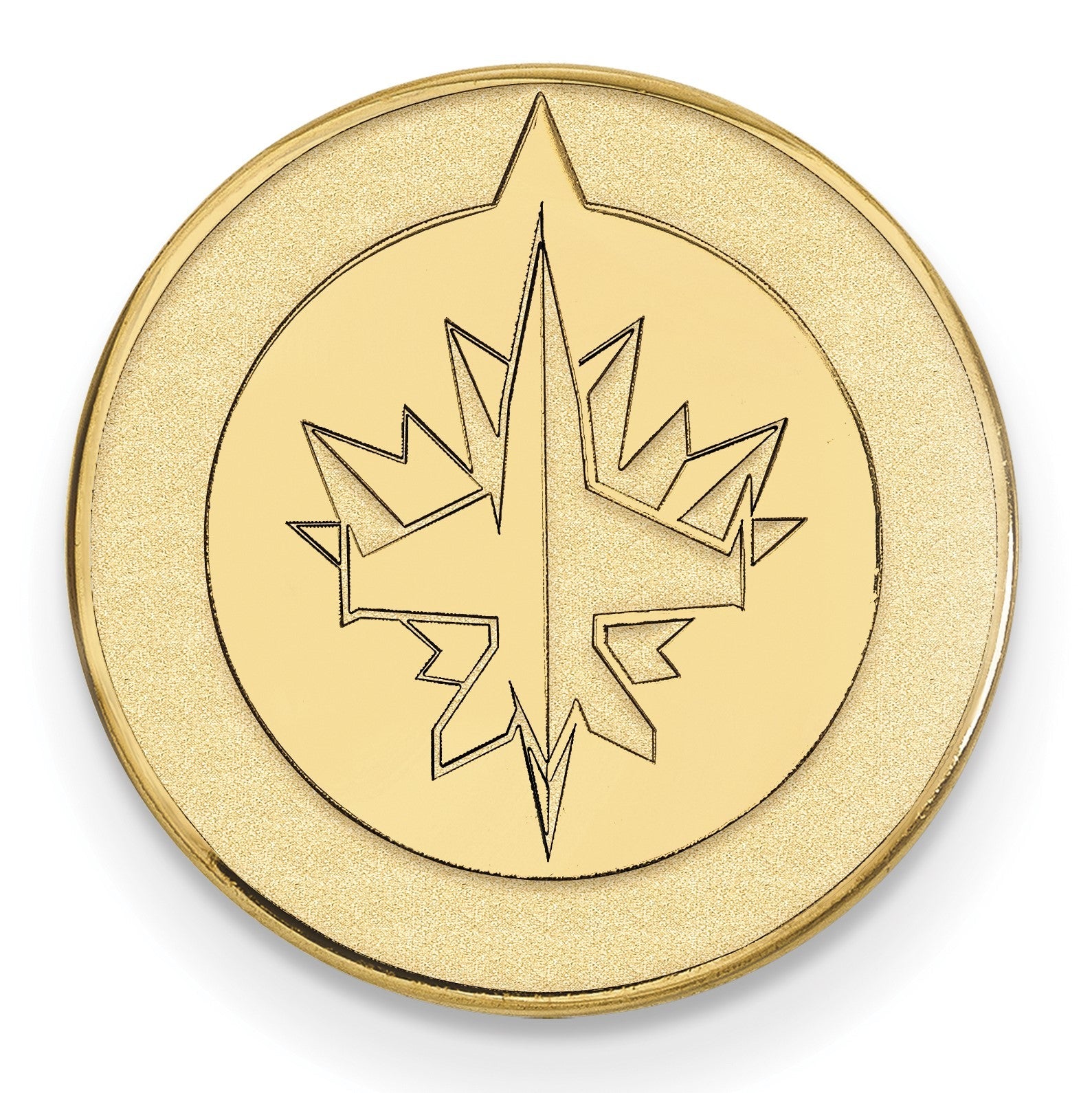 14K Gelbgold Gold Nhl Logoart Winnipeg Jets Anstecknadel