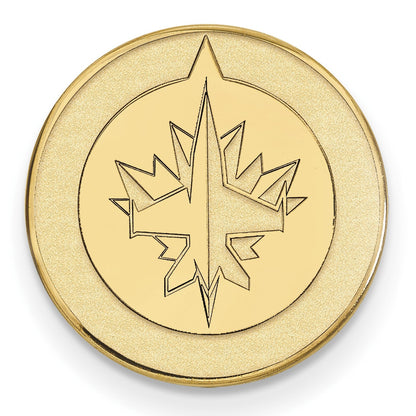 14K Gelbgold Gold Nhl Logoart Winnipeg Jets Anstecknadel