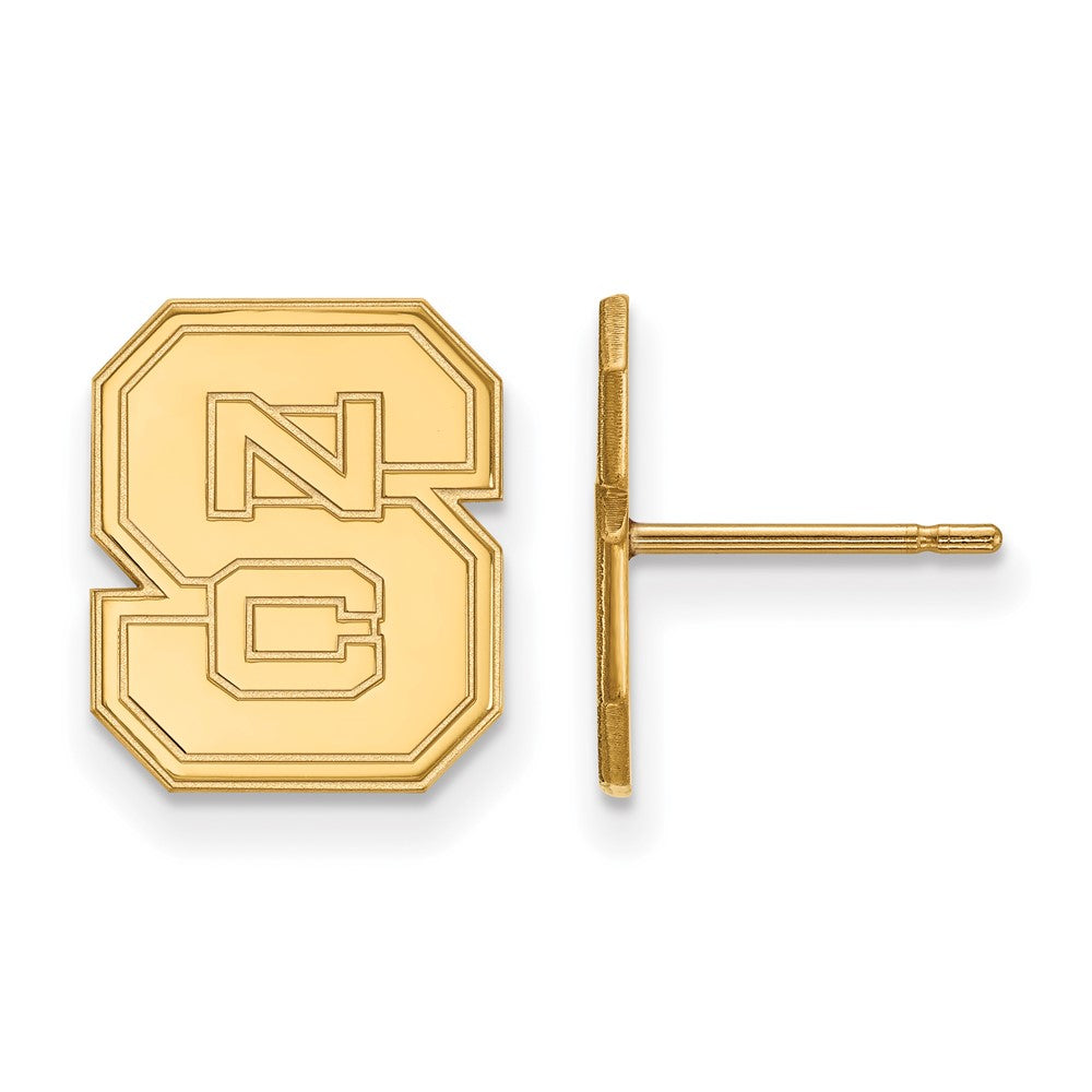 10K Gelbgold Logoart North Carolina State University N C S Klein Ohrstecker