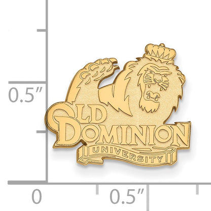 14K Gelbgold Gold Logoart Old Dominion University Anstecknadel