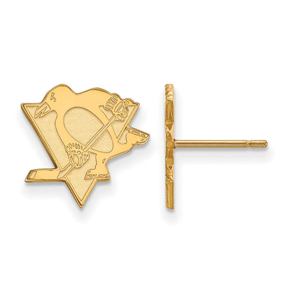 14K Gelbgold Nhl Logoart Pittsburgh Penguins Klein Ohrstecker
