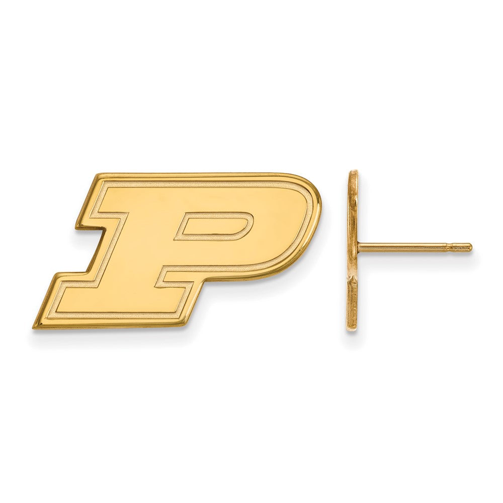 10K Gelbgold Logoart Purdue University Buchstabe P Klein Ohrstecker