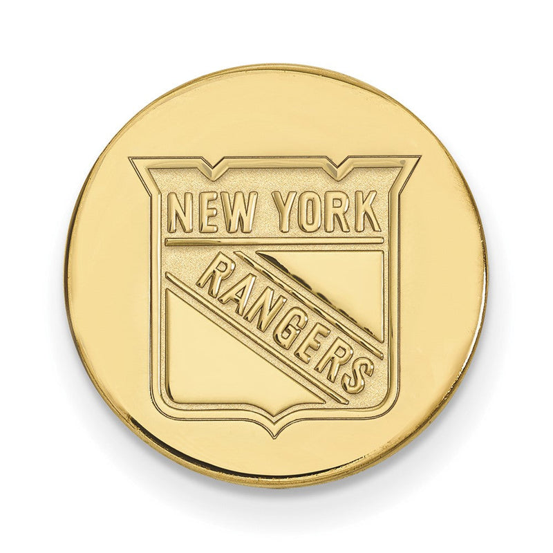 14K Gelbgold Gold Nhl Logoart New York Rangers Anstecknadel