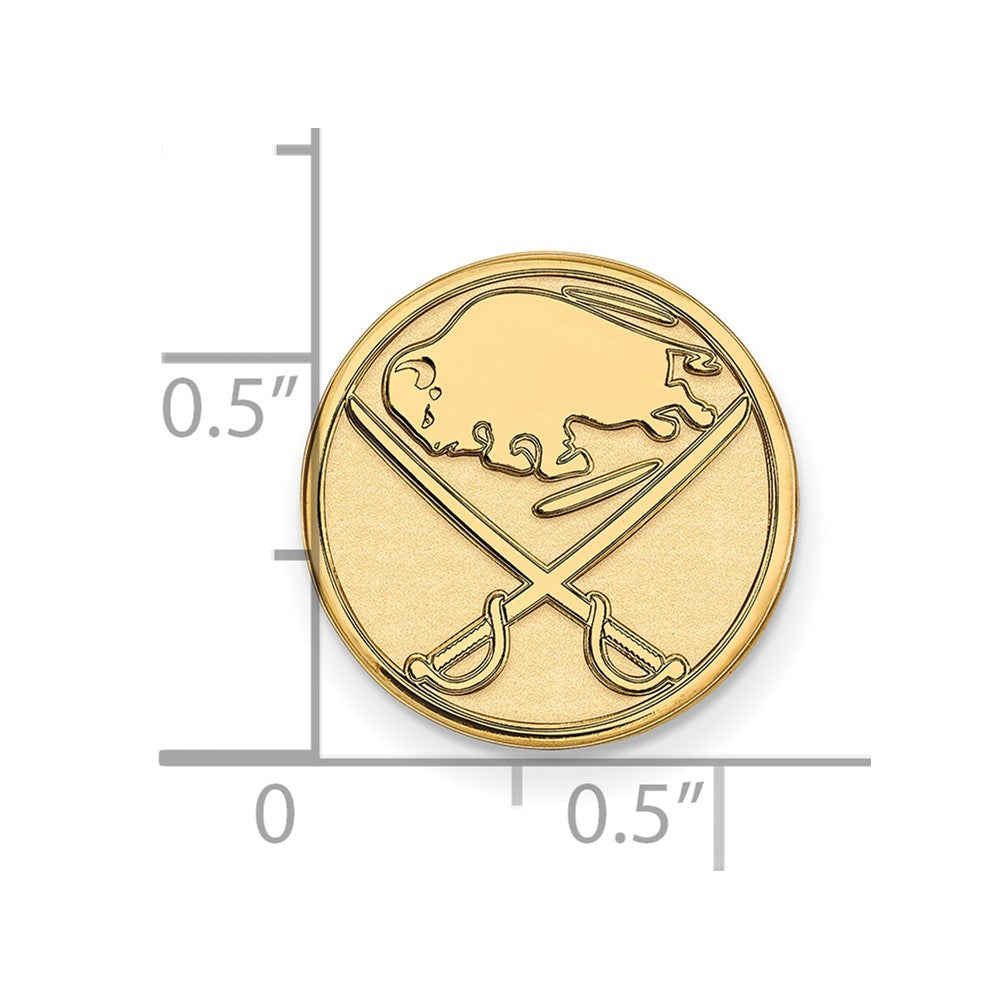 14K Gelbgold Gold Nhl Logoart Buffalo Sabres Anstecknadel