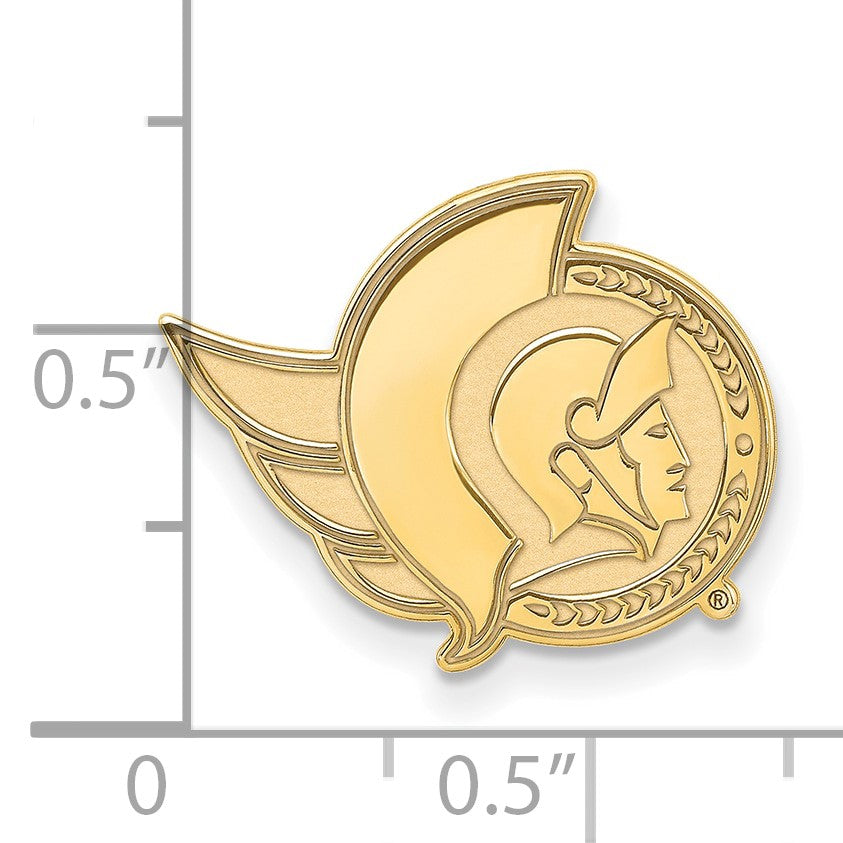14K Gelbgold Gold Nhl Logoart Ottawa Senators Anstecknadel