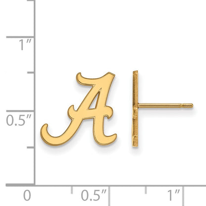 10K Gelbgold Logoart University Of Alabama Buchstabe A Klein Ohrstecker