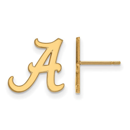 10K Gelbgold Logoart University Of Alabama Buchstabe A Klein Ohrstecker