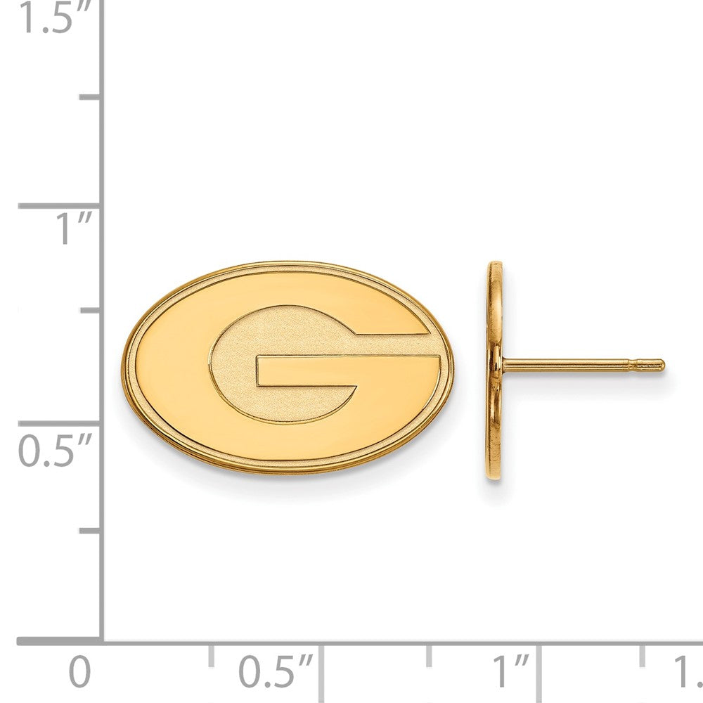 Vergoldet Sterlingsilber Logoart University Of Georgia Buchstabe G Klein Ohrstecker