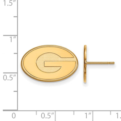 Vergoldet Sterlingsilber Logoart University Of Georgia Buchstabe G Klein Ohrstecker