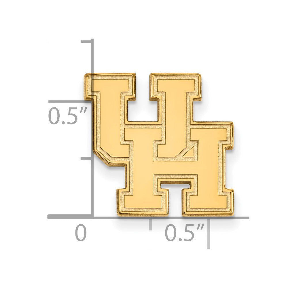 14K Gelbgold Gold Logoart University Of Houston U-h Anstecknadel