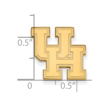 14K Gelbgold Gold Logoart University Of Houston U-h Anstecknadel