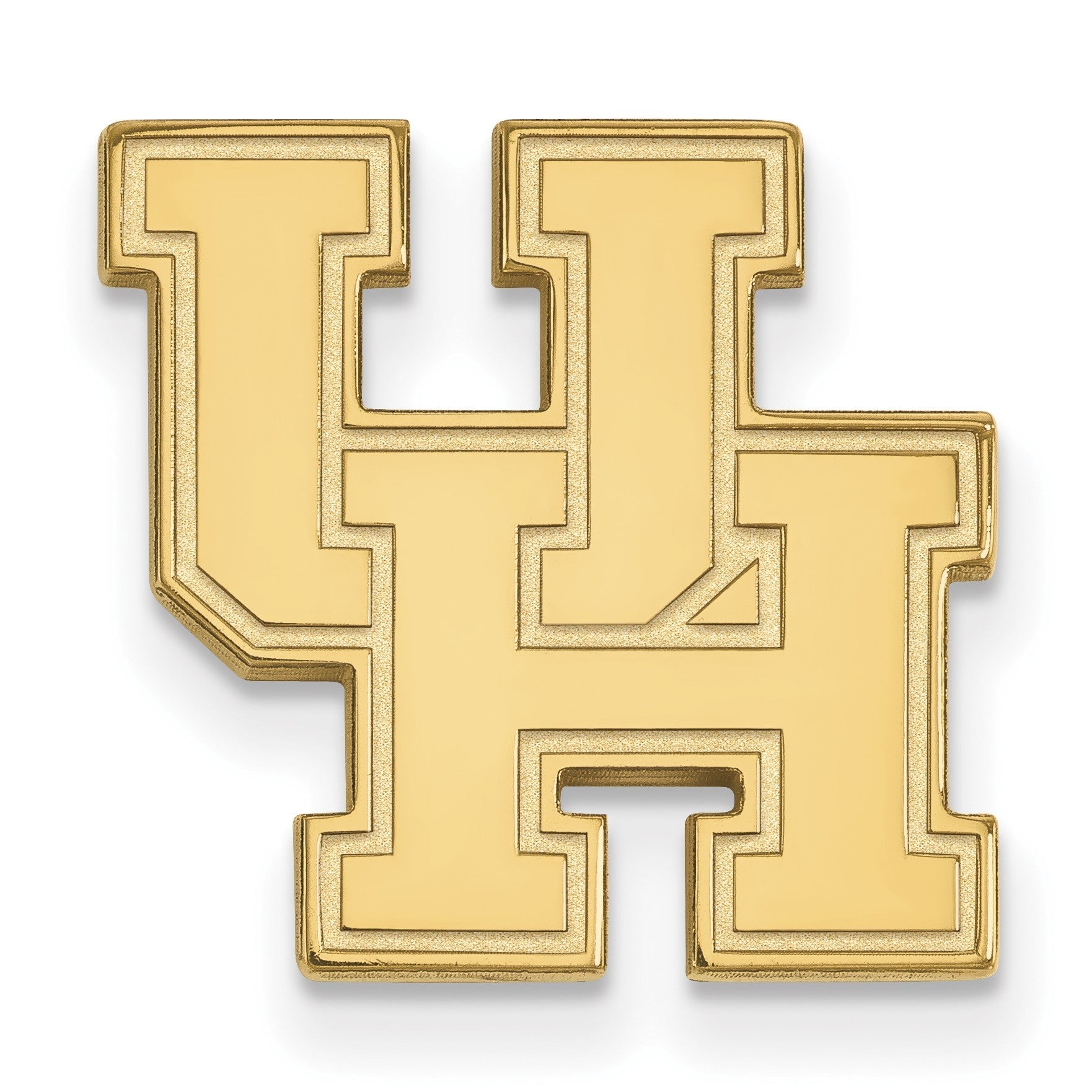 14K Gelbgold Gold Logoart University Of Houston U-h Anstecknadel