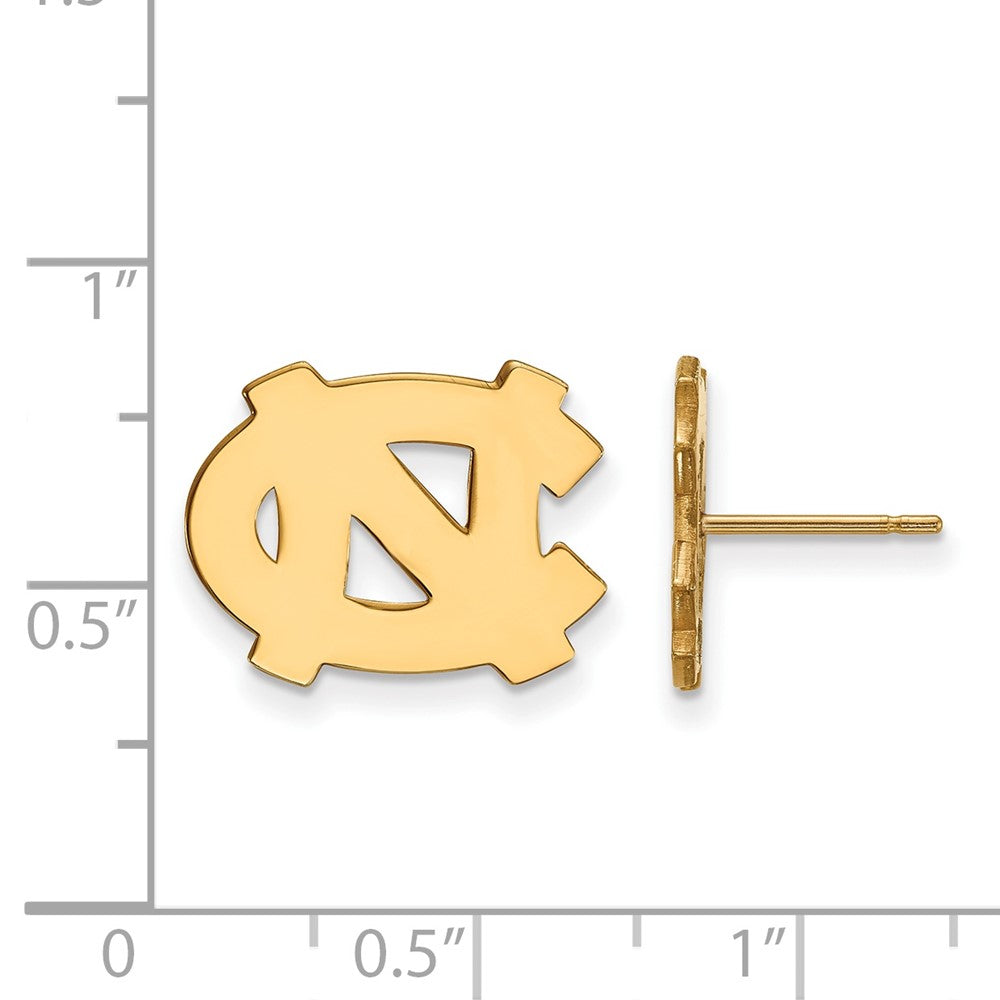 14K Gelbgold Logoart University Of North Carolina N C Klein Ohrstecker