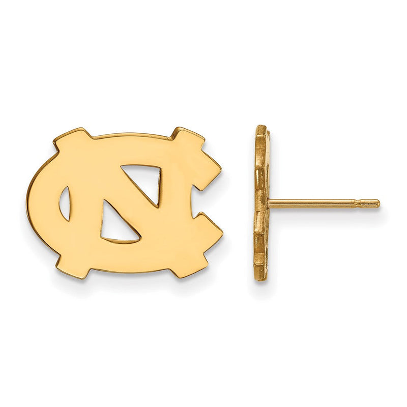 10K Gelbgold Logoart University Of North Carolina N C Klein Ohrstecker