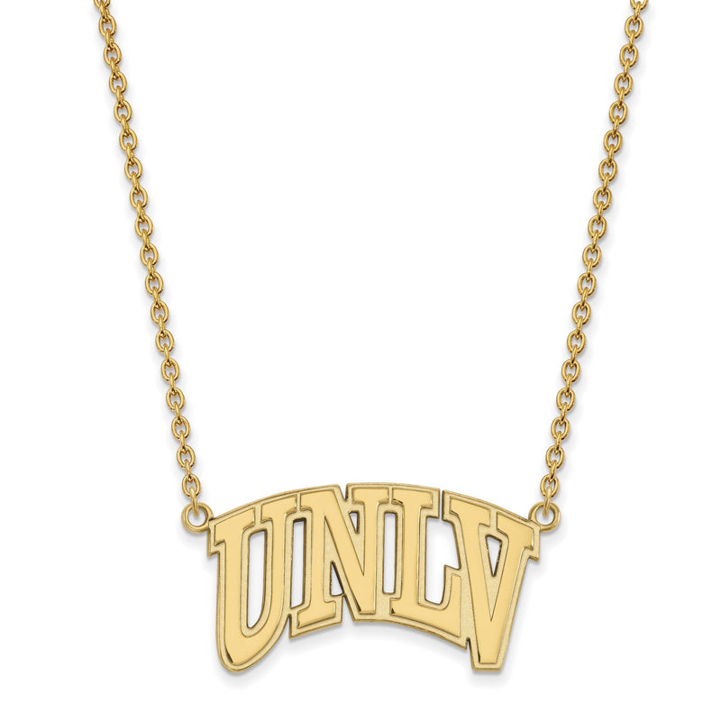 10K Gelbgold Logoart University Of Nevada Las Vegas U N L V Groß Anhänger 18 Zoll Halskette