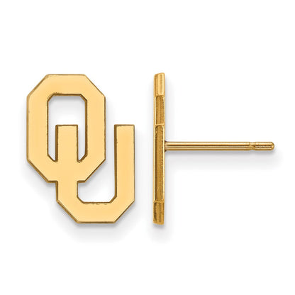 10K Gelbgold Logoart University Of Oklahoma O U Klein Ohrstecker