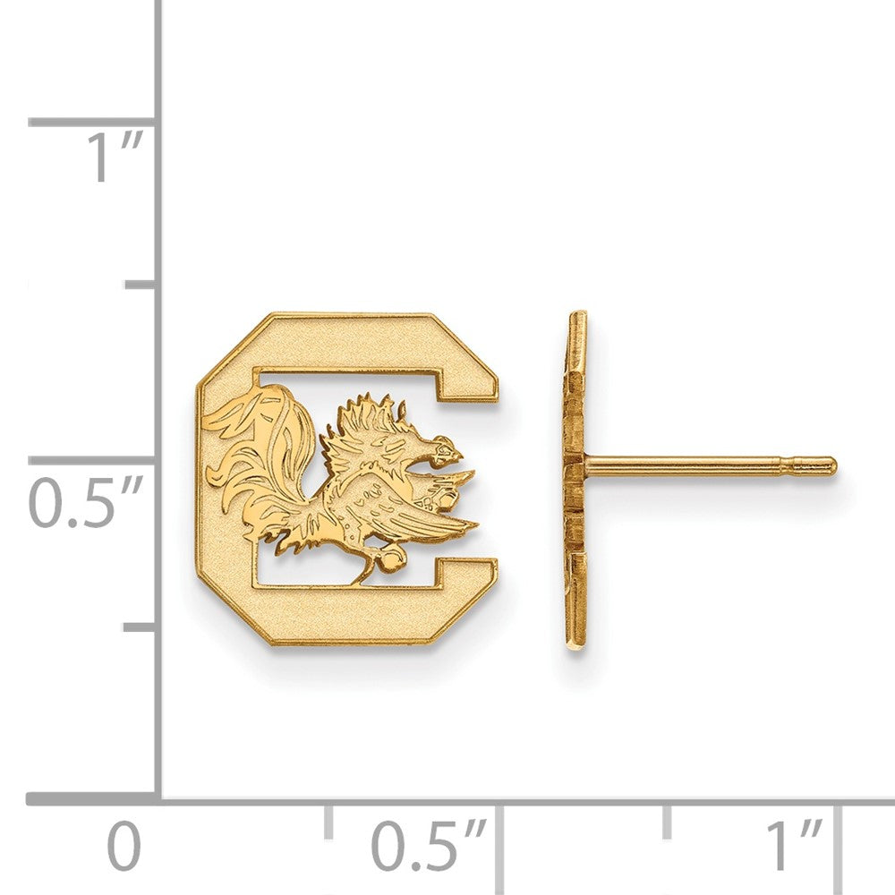 10K Gelbgold Logoart University Of South Carolina Klein Ohrstecker