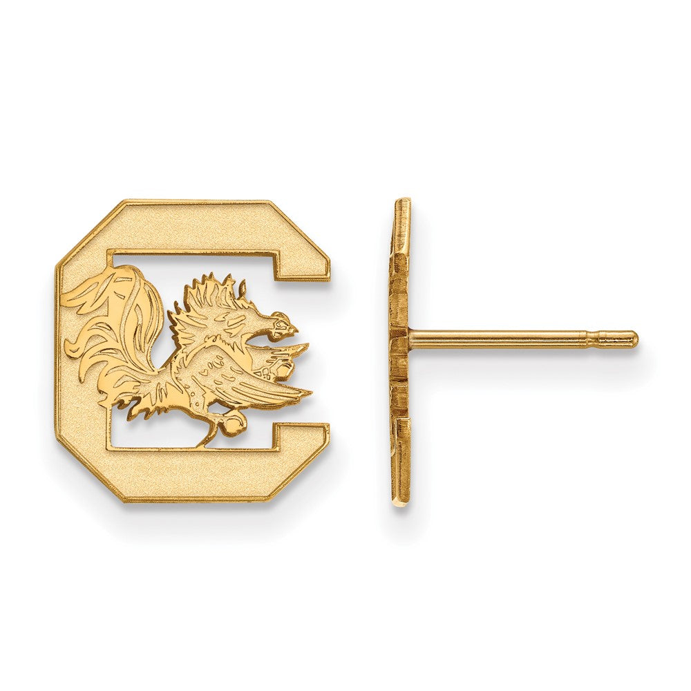 10K Gelbgold Logoart University Of South Carolina Klein Ohrstecker