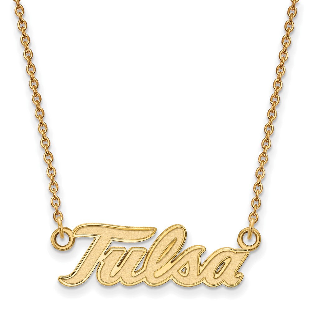 Vergoldet Sterlingsilber Logoart University Of Tulsa T U Groß Anhänger 18 Zoll Halskette