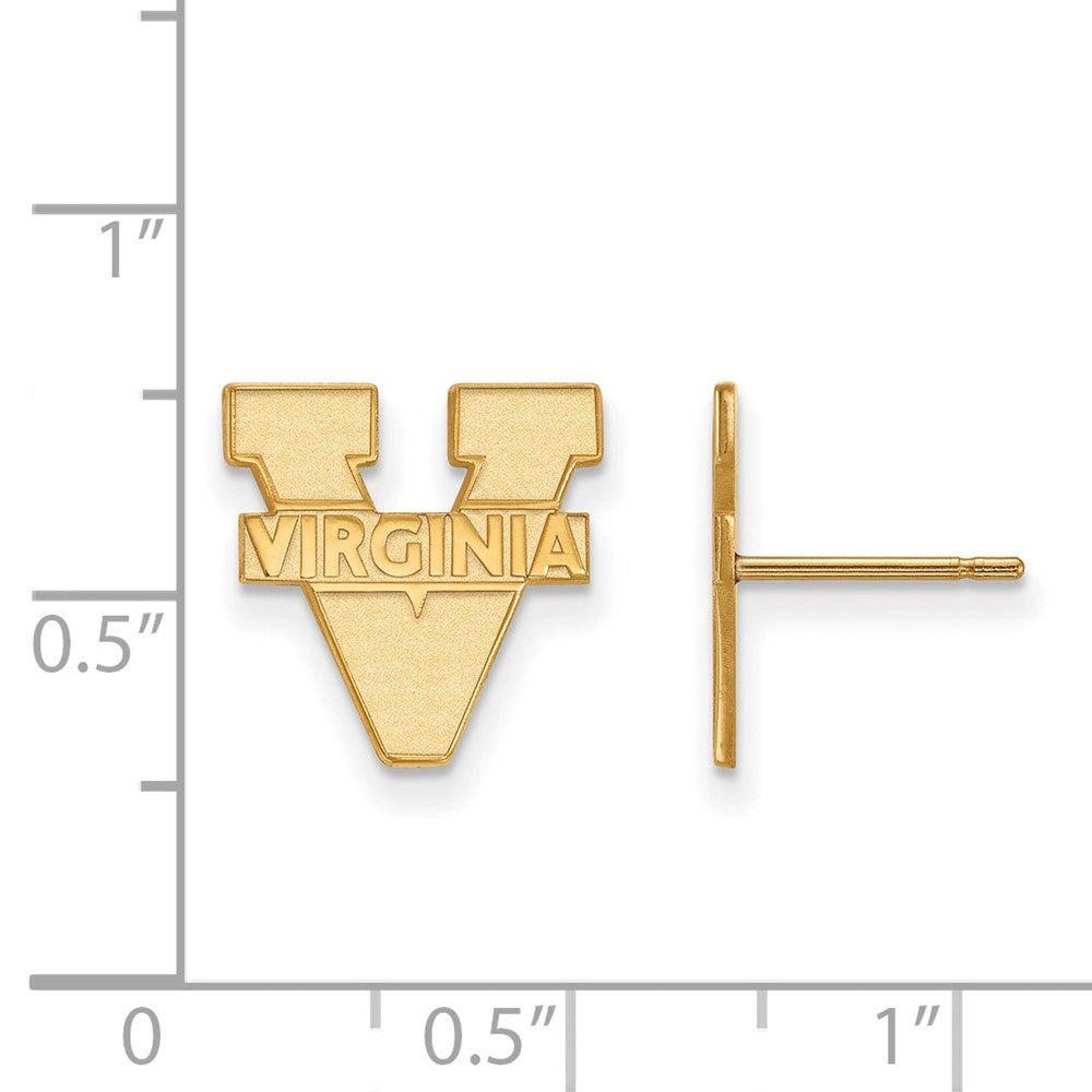 14K Gelbgold Logoart University Of Virginia Klein Ohrstecker