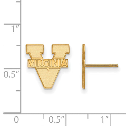 10K Gelbgold Logoart University Of Virginia Klein Ohrstecker